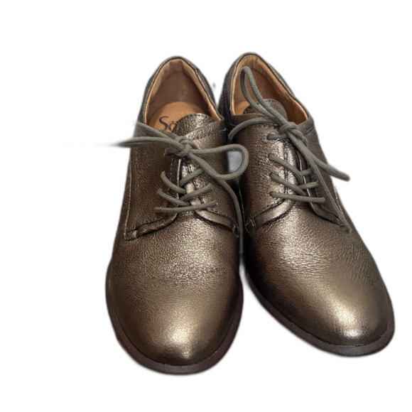 Sofft Patience Copper Metallic Oxfords Block Heel Academia Twee Lace Up Size 6 - Picture 2 of 7